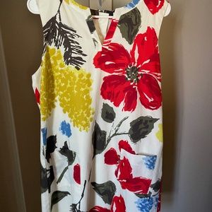Boden Everyday Tunic Dress Sleeveless Notch Neck Fully Lined Size 12R WH 749